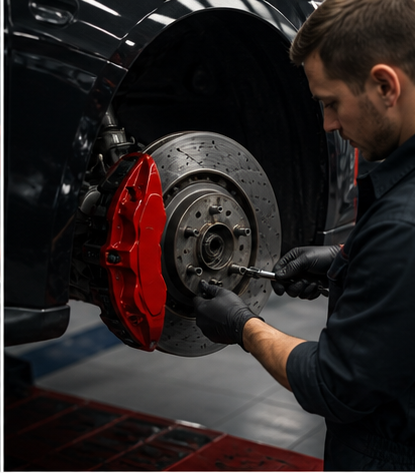 Brake service on disc and caliper