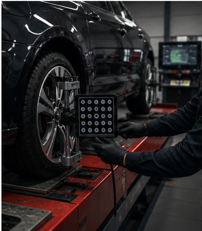 Wheel alignment service machine